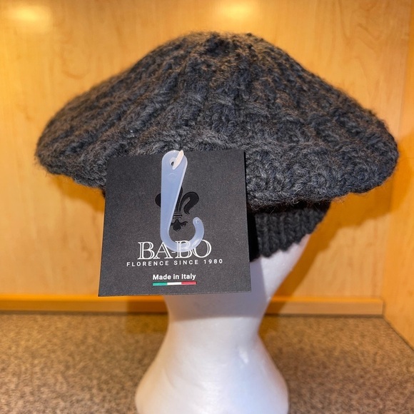 NWT Babo Women’s Wool Kit Gray Beret Hat Italy Woven Warm Winter Stlye OS - Picture 3 of 6
